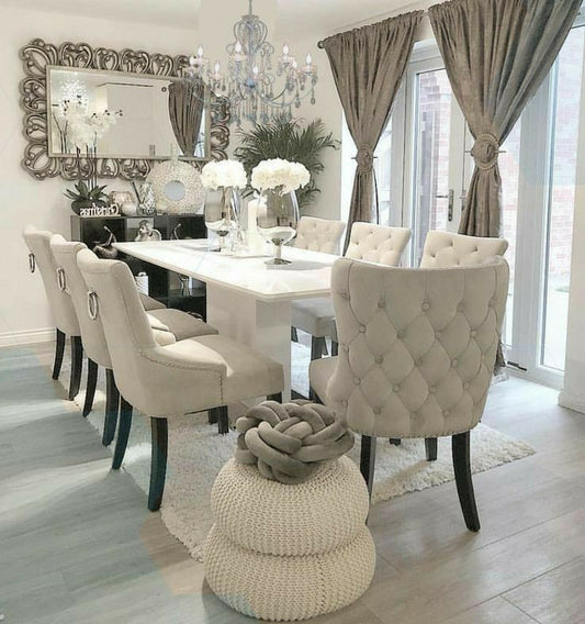 White rose dining set