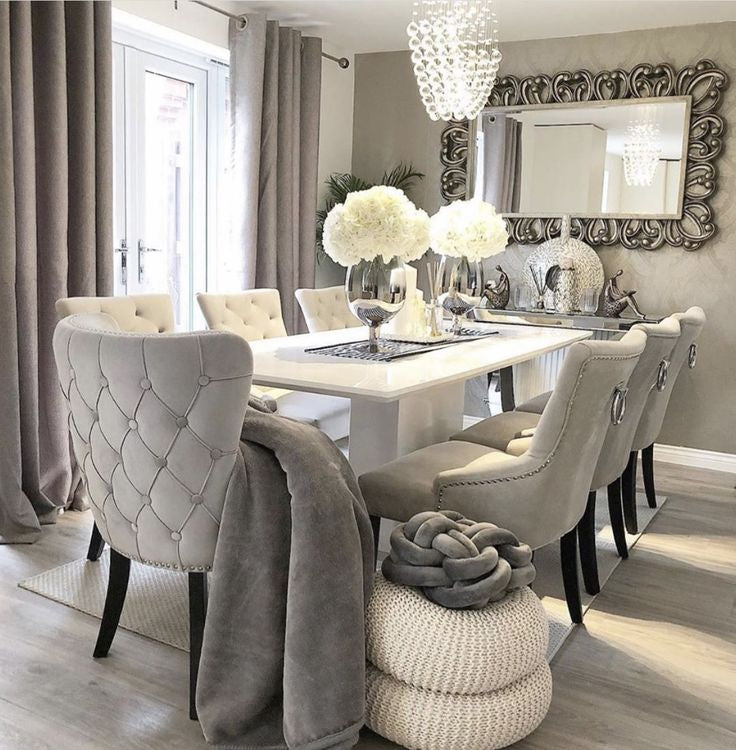 White rose dining set